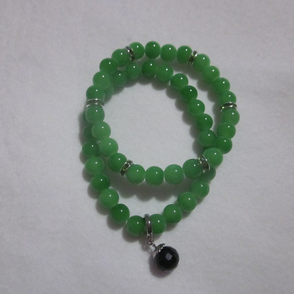 Green Charm Bracelet Set.